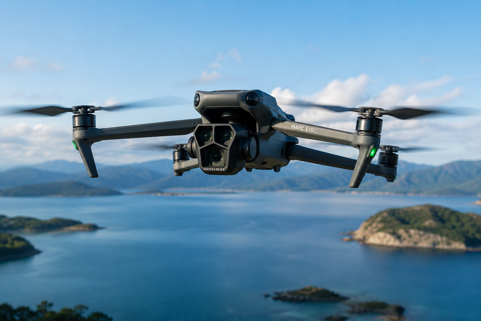 дрон DJI Mavic 3 Pro в полете